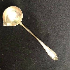 Antique Sterling Silver Sauce Ladle 6 1/4" Vintage Server 925